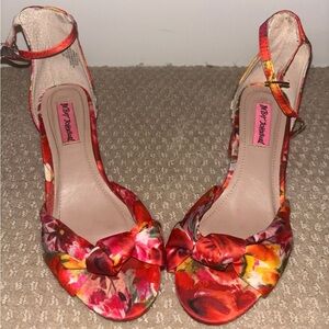 Betsey Johnson Floral Heels